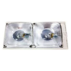 Arcon® 11825 - Economy Series Rectangular Surface Mount Incandescent Double Bulbs Overhead Dome Light With Switch (11.5"L X 5.5"W X 1.6"D)