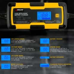 Wagan® 7403 - 6 V/12 V Intelligent Fully Automatic Battery Charger And Maintainer -Auto Lighting Accessories Shop 7403 15