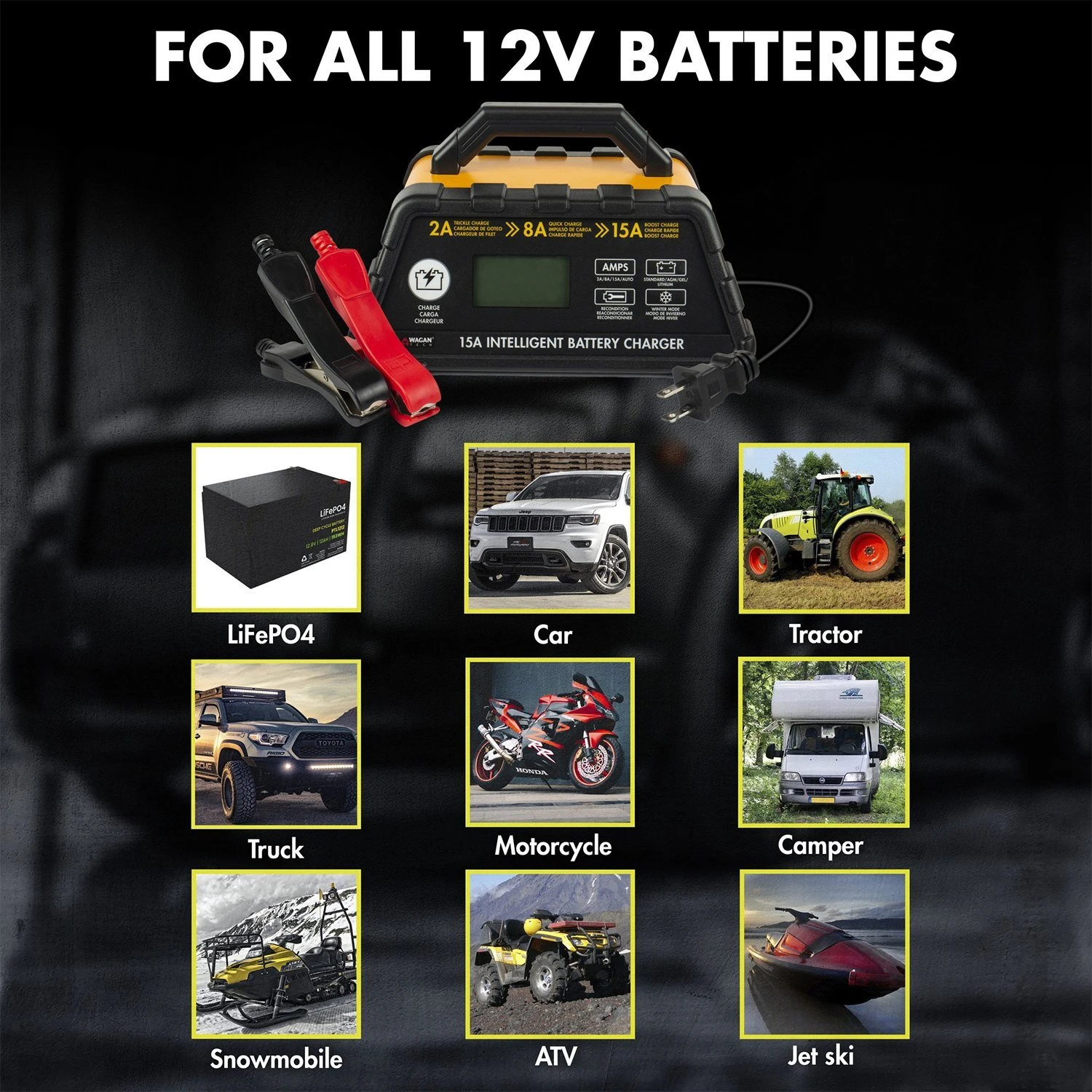 Wagan® 7407 - 12 V Intelligent Fully Automatic Battery Charger And Maintainer 12 Wagan® 7407 - 12 V Intelligent Fully Automatic Battery Charger And Maintainer - Image 10