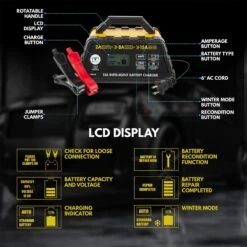 Wagan® 7407 - 12 V Intelligent Fully Automatic Battery Charger And Maintainer 20 Wagan® 7407 - 12 V Intelligent Fully Automatic Battery Charger And Maintainer -Auto Lighting Accessories Shop 7407 9 1