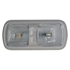 Diamond Group® - Rectangular Double Bulbs Overhead Dome Light With 3-Way Switch (4.75" H X11" L)