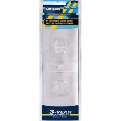 Optronics® RVIL22S - RVIL21 Series Rectangular Surface Mount Incandescent Double Bulbs Overhead Light With Switch (12.0"L X 4.3"W X 1.8"D)